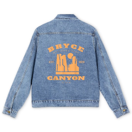 Vintage Bryce Canyon National Park Utah Hiking Cam Men's Denim Jackets