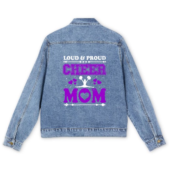 Loud & Proud Cheer Mom Cheerleading Mother's Day Men's Denim Jackets
