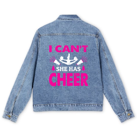 She Has Cheer Mom Cheerleading Mommy Mother's Day Men's Denim Jackets
