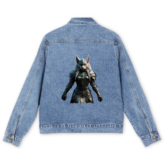 Valkyrie cat (Viking cat) Valhalla calling Men's Denim Jackets