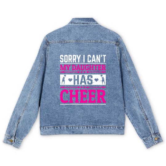 My Daughter Cheer Mom Cheerleading Mother's Day Men's Denim Jackets