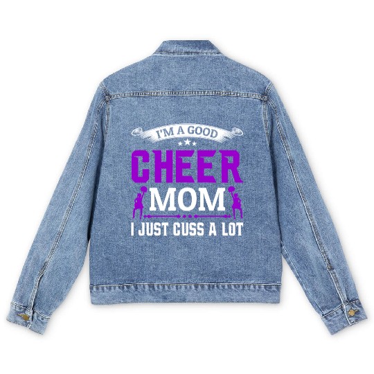 A Good Cheer Mom Cheerleading Mommy Mother's Day Men's Denim Jackets