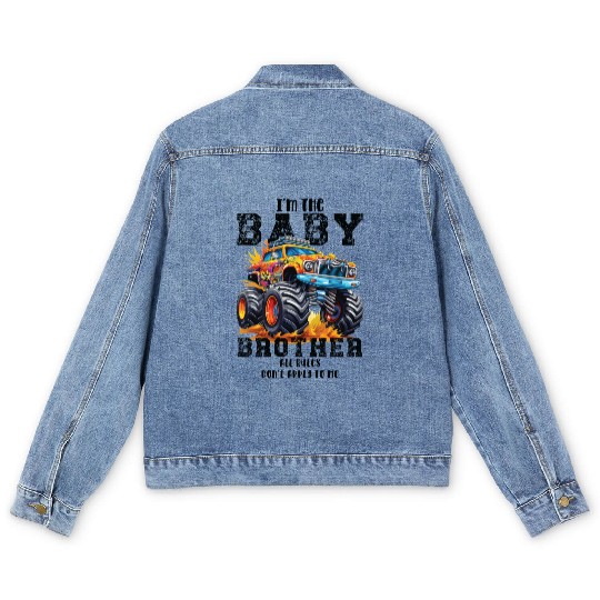 I'm The Baby Brother Family Reunion Mode Boys Trip Men's Denim Jackets