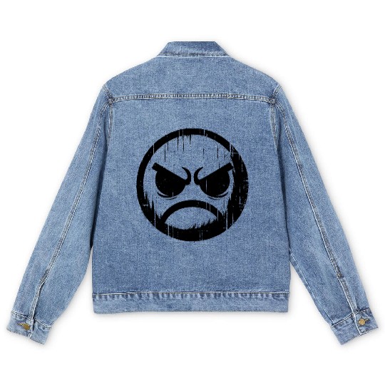 Angry Face Men's Denim Jackets