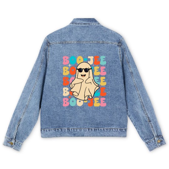 Funny Halloween Boo-jee Men's Denim Jackets