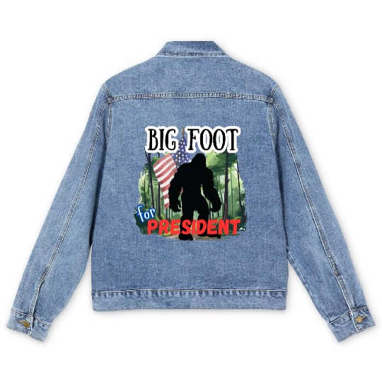 BIG FOOT FOR PRESIDENT Men's Denim Jackets