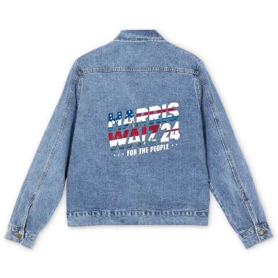 Harris Walz 2024 Kamala Harris Men's Denim Jackets