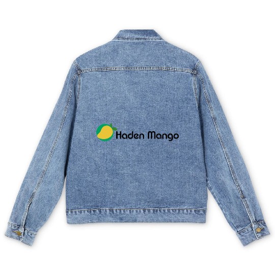 Green Mango Logo Design Men's Denim Jackets