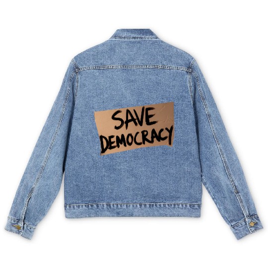 Save Democracy Men's Denim Jackets