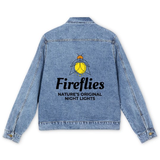Fireflies Firefly Lightning Bug Insect Collector Men's Denim Jackets