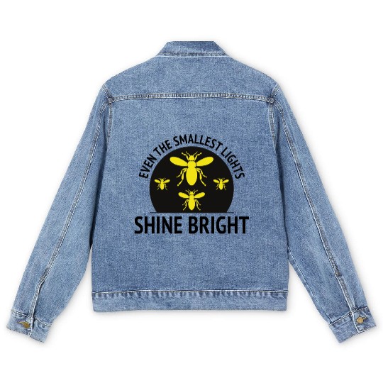 Fireflies Firefly Lightning Bug Insect Collector Men's Denim Jackets