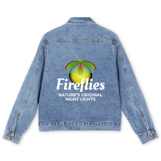 Fireflies Firefly Lightning Bug Insect Collector Men's Denim Jackets