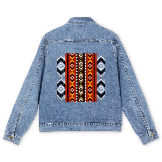 Traditional Geometric DesignTraditional Geometric Men's Denim Jackets