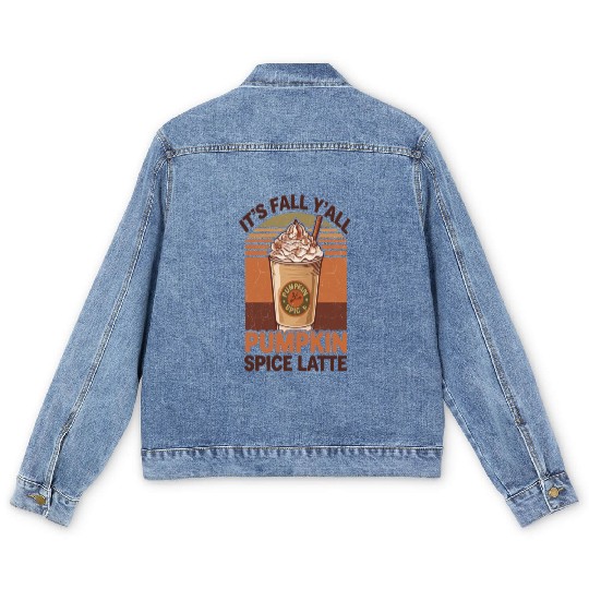 Pumpkin spice Men's Denim Jackets