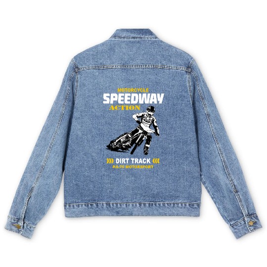 Motorcycle Speedway Racing Men's Denim Jackets