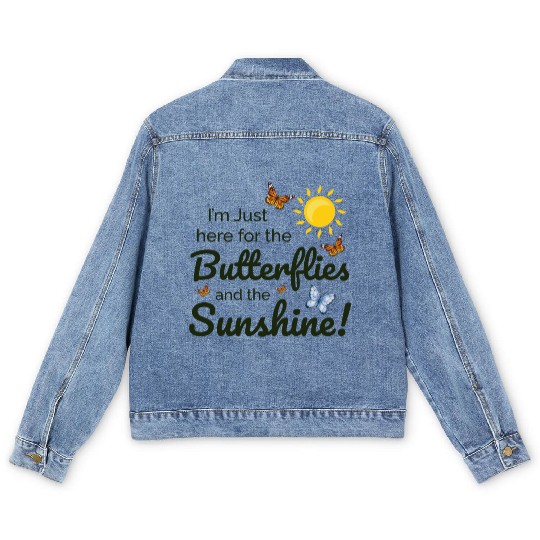 Butterfly Sunshine Insect Collector Entomology Men's Denim Jackets