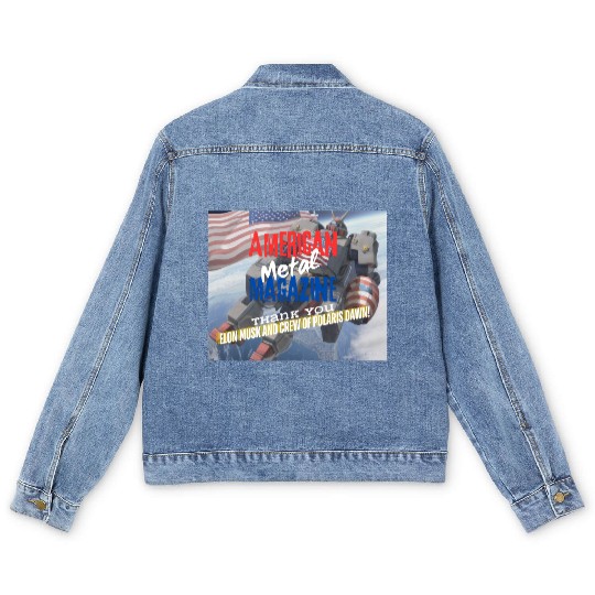 Elon Musk and Polaris Dawn crew A.M.M. 9-12 Men's Denim Jackets