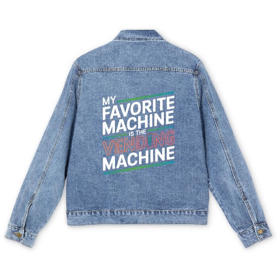 My Favourite Machine is the Vending Machine - Funn Men's Denim Jackets