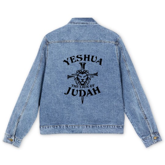 Yeshua The Lion Of Judah Men's Denim Jackets