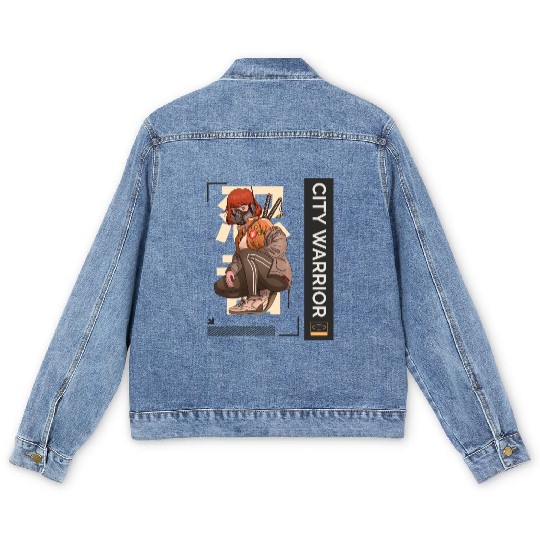 City Warrior Men's Denim Jackets - Trendy Urban Street Styl