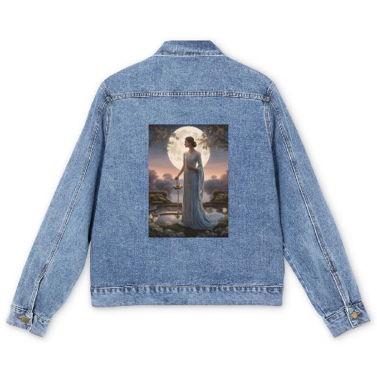 Libra Elegance: Symbol of Balance and Harmony Men's Denim Jackets