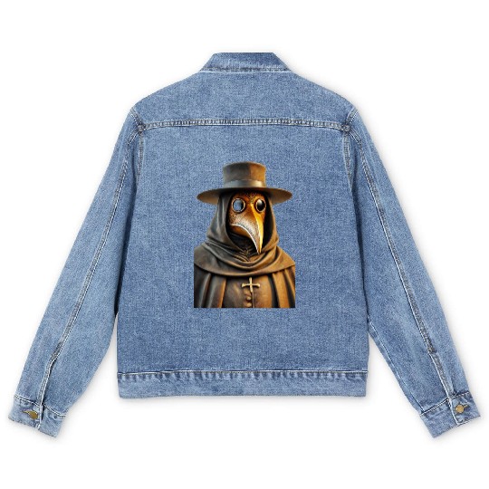 Golden Plague Doctor Men's Denim Jackets