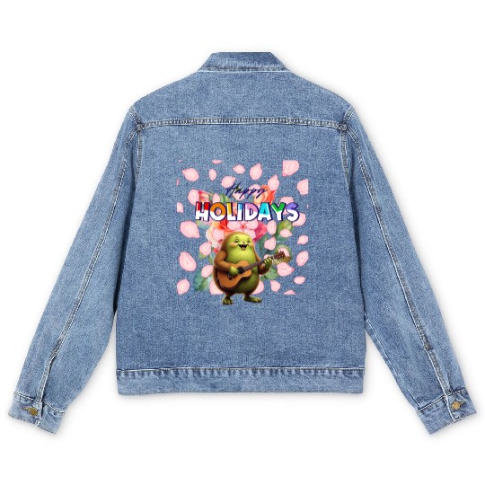 Happy holidays Men's Denim Jackets