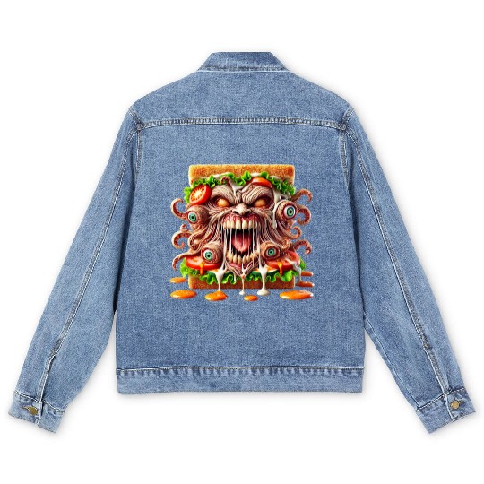 Terrifying Monster Sandwich Men's Denim Jackets