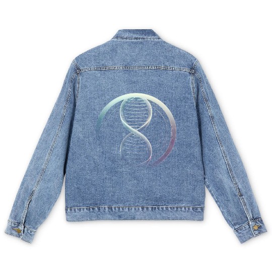 DNA double helix science tech biology design Men's Denim Jackets