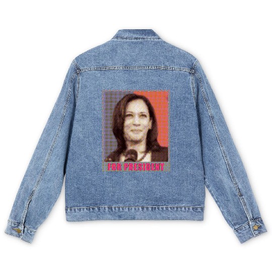KAMALA Harris PRESIDENT Men's Denim Jackets