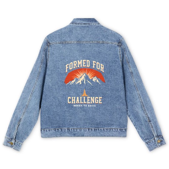 Formed FOR Challenge, Ready To Excel Men's Denim Jackets