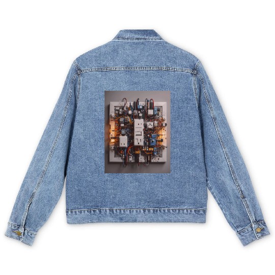 Tangled Currents of Innovation Men's Denim Jackets