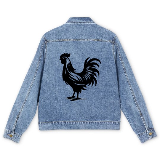 Cute Cock Pedigree Cock Large Plumage Men's Denim Jackets