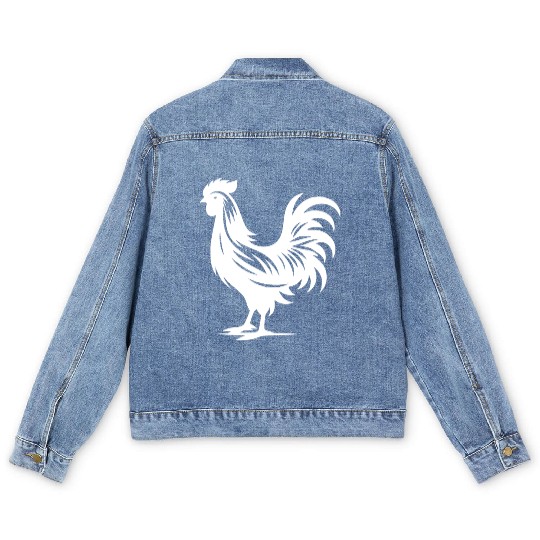 Cute Cock Pedigree Cock Large Plumage Men's Denim Jackets