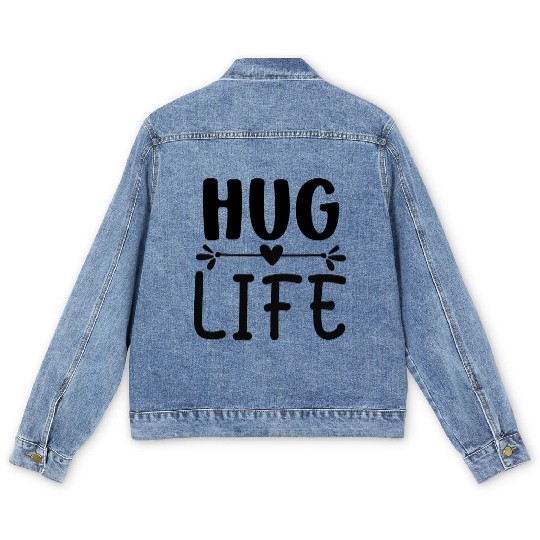 Hug life Heart Men's Denim Jackets