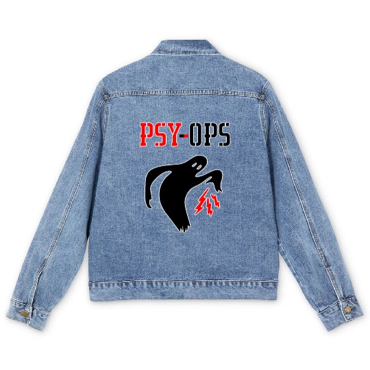 Psy-ops Secret Military Group US Armed Forces Men's Denim Jackets