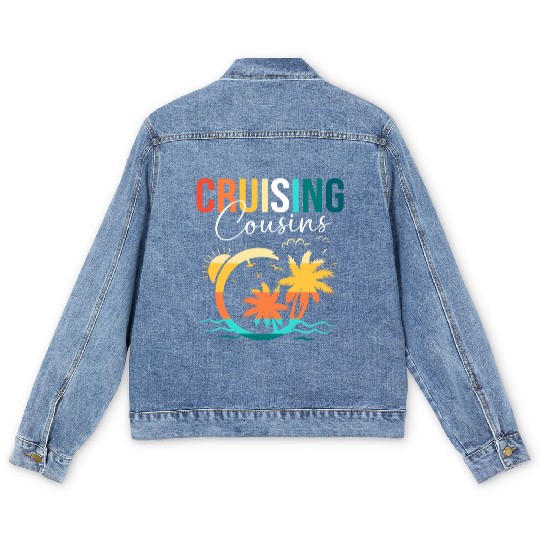 Family Cruise Mediterranean Cruising Cousins Men's Denim Jackets