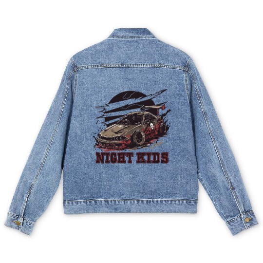 Trashy JDM Street Racer Night Kids Men's Denim Jackets