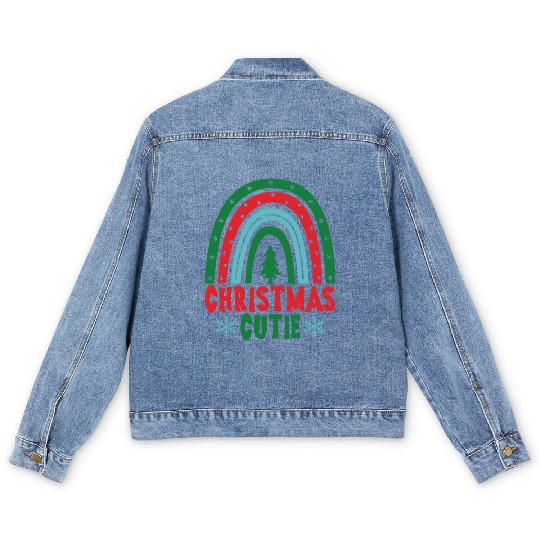 Christmas Cutie - design for all the family Men's Denim Jackets