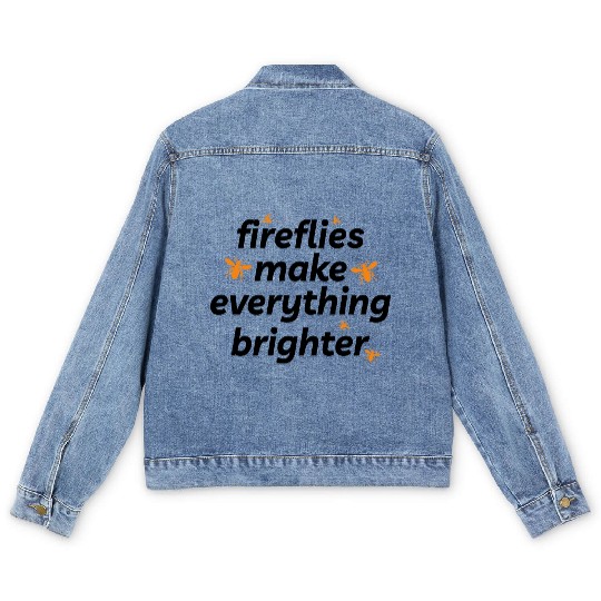 Fireflies Firefly Lightning Bug Insect Collector Men's Denim Jackets