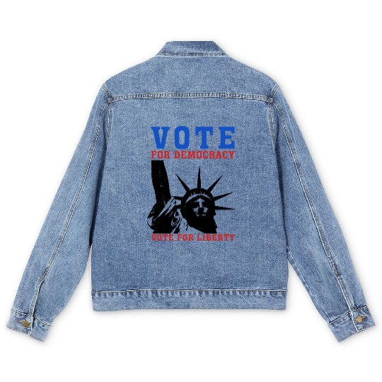 Vote for Democracy, Vote for Liberty US Election Men's Denim Jackets