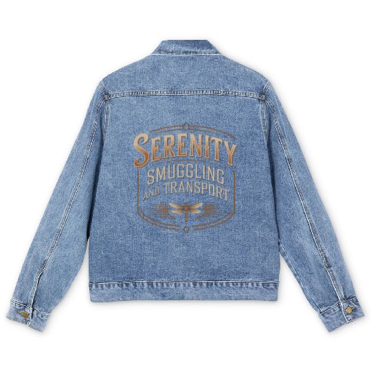 Vintage Serenity Smuggling And Transport Firefly Men's Denim Jackets