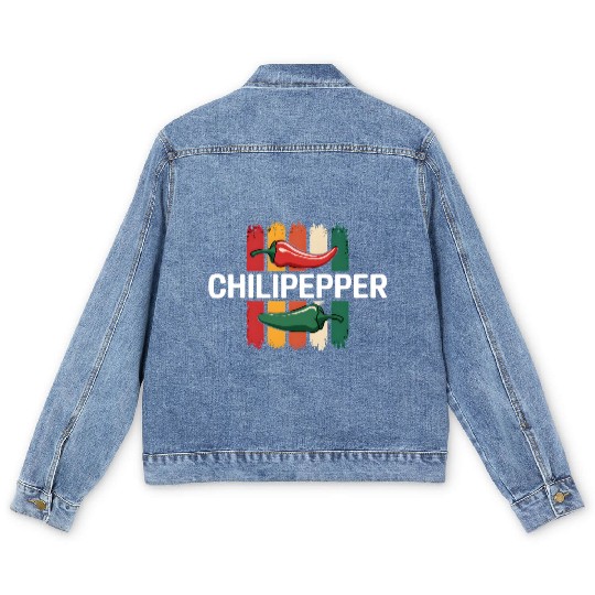 Chili Pepper Retro Vibe Men's Denim Jackets