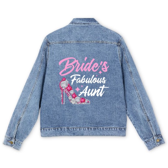 Bridal Party Aunt Bride's Fabulous Aunt Men's Denim Jackets