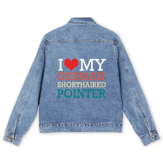 GSP Owner I Love My German Shorthaired Pointer Men's Denim Jackets