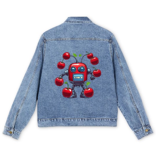 Robot Cherry Men's Denim Jackets