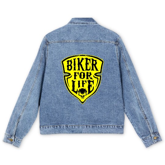 Biker For Life Shield LIKE US ON FACEBOOK # Men's Denim Jackets