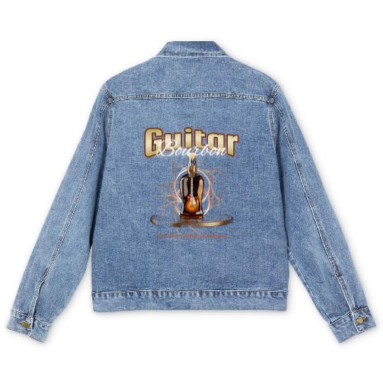 Guitar Bourbon. Men's Denim Jackets