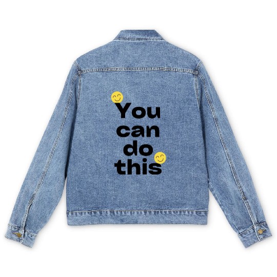 Pink Minimalist Positive Quote Instagram Story Men's Denim Jackets
