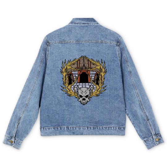 Dungeons Skeleton Magic Dungeon Men's Denim Jackets